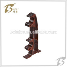 High quality fashionable plastic curtain bracket single and double metal curtain rod bracket